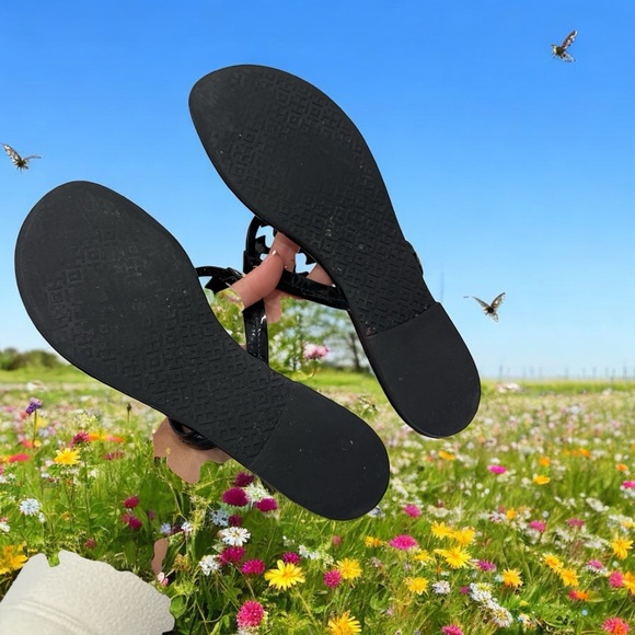 Tory Burch Black Sandals with Medallion Embellishment Miller Sandal (Women)
11 M - Picture 10 of 11